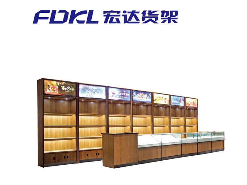 Wine Steel Wood Display Shelf